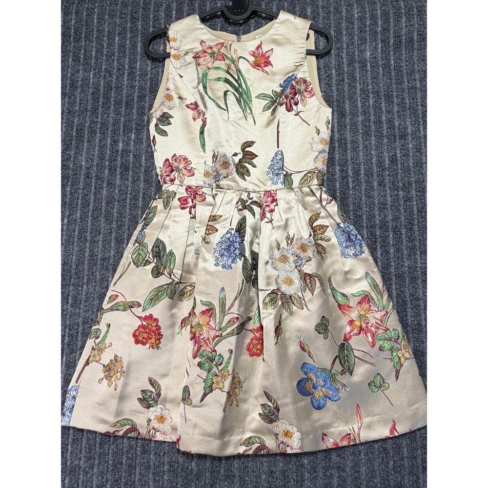 Alice + Olivia Floral Jacquard Dress Sz 0 Sleeveless Mini Coquette Regencycore